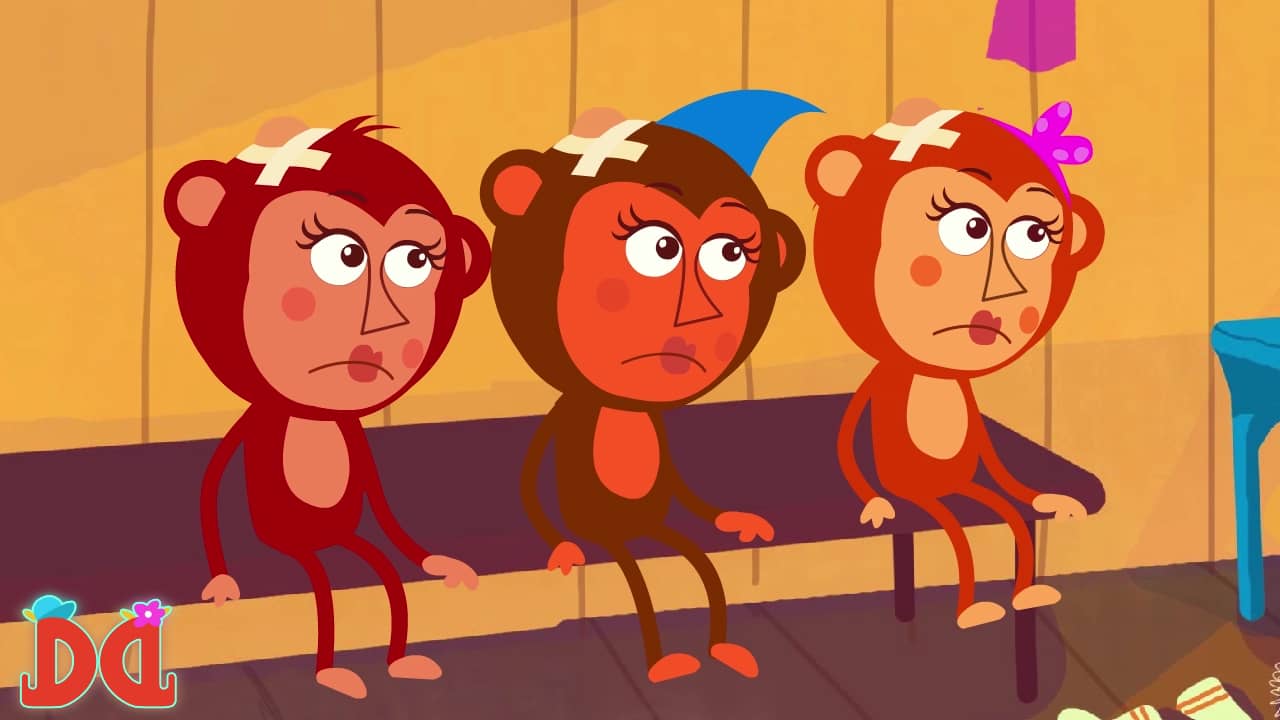 nursery rhyme street five little monkeys vimeo