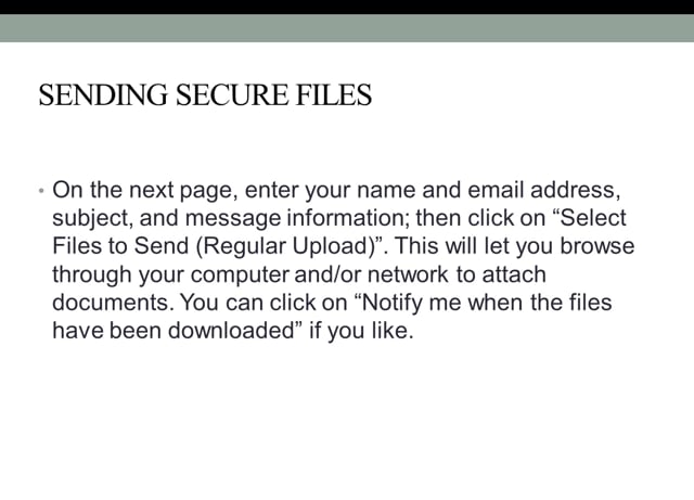 Sending Secure Files to RMS