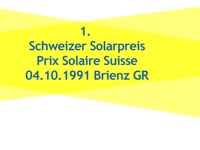 1. Schweizer Solapreis 1991 in Brienz