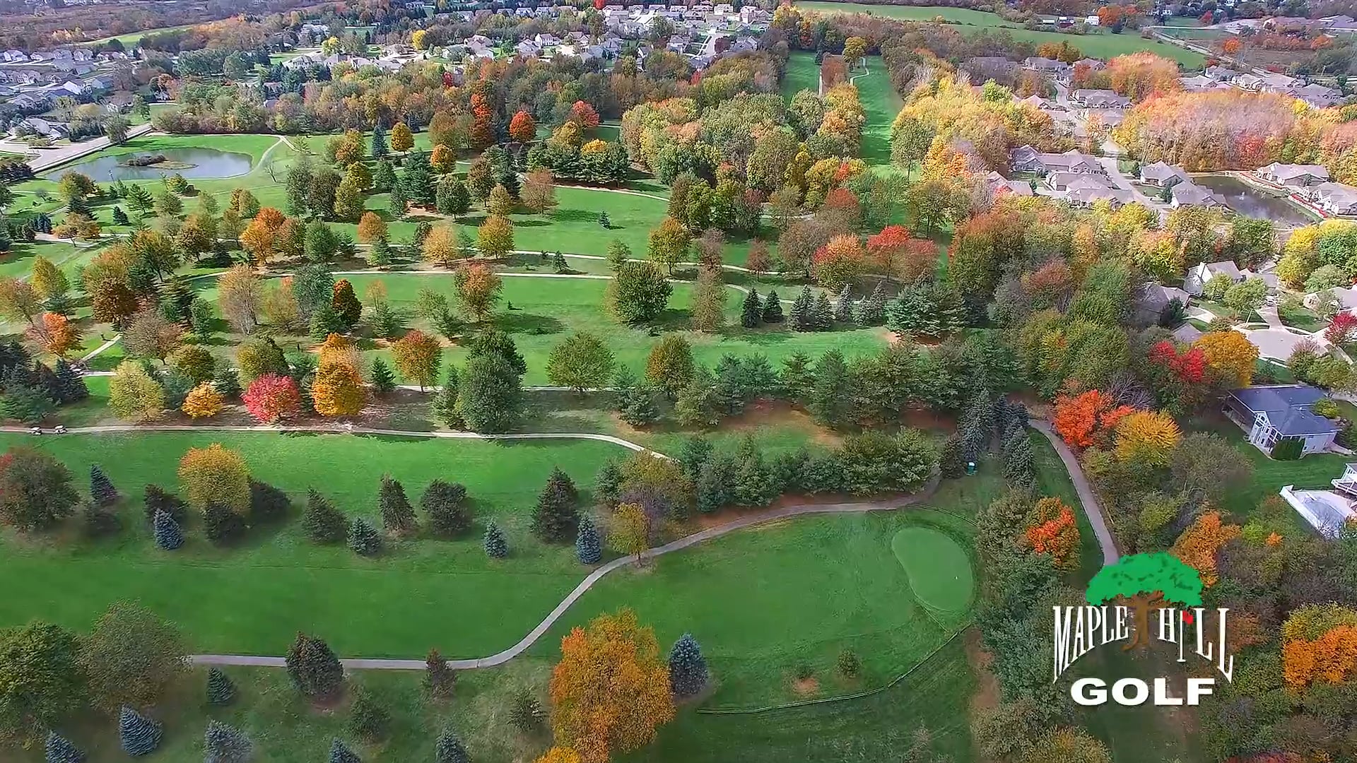 Super spectacular Aerial Drone Video of the Maple Hill Golf Course in