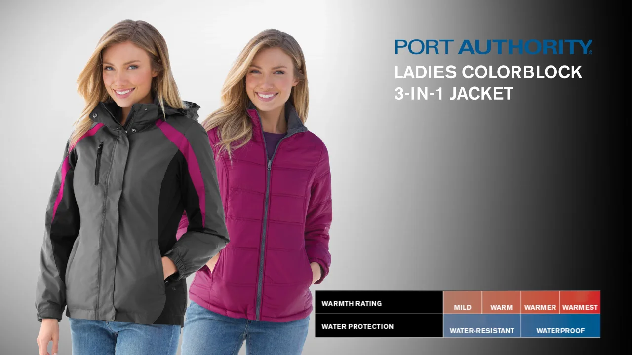 L321 - Port Authority Ladies Colorblock 3-in-1 Jacket on Vimeo