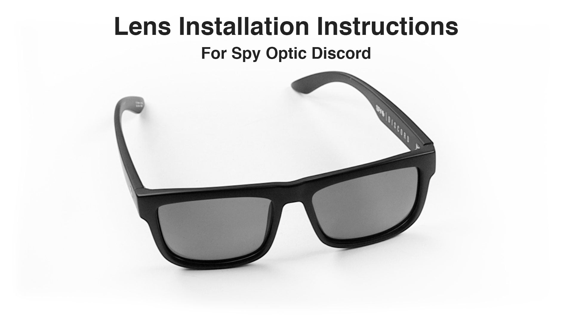 Spy Optic Discord Lens Replacement & Installation Instructions on Vimeo