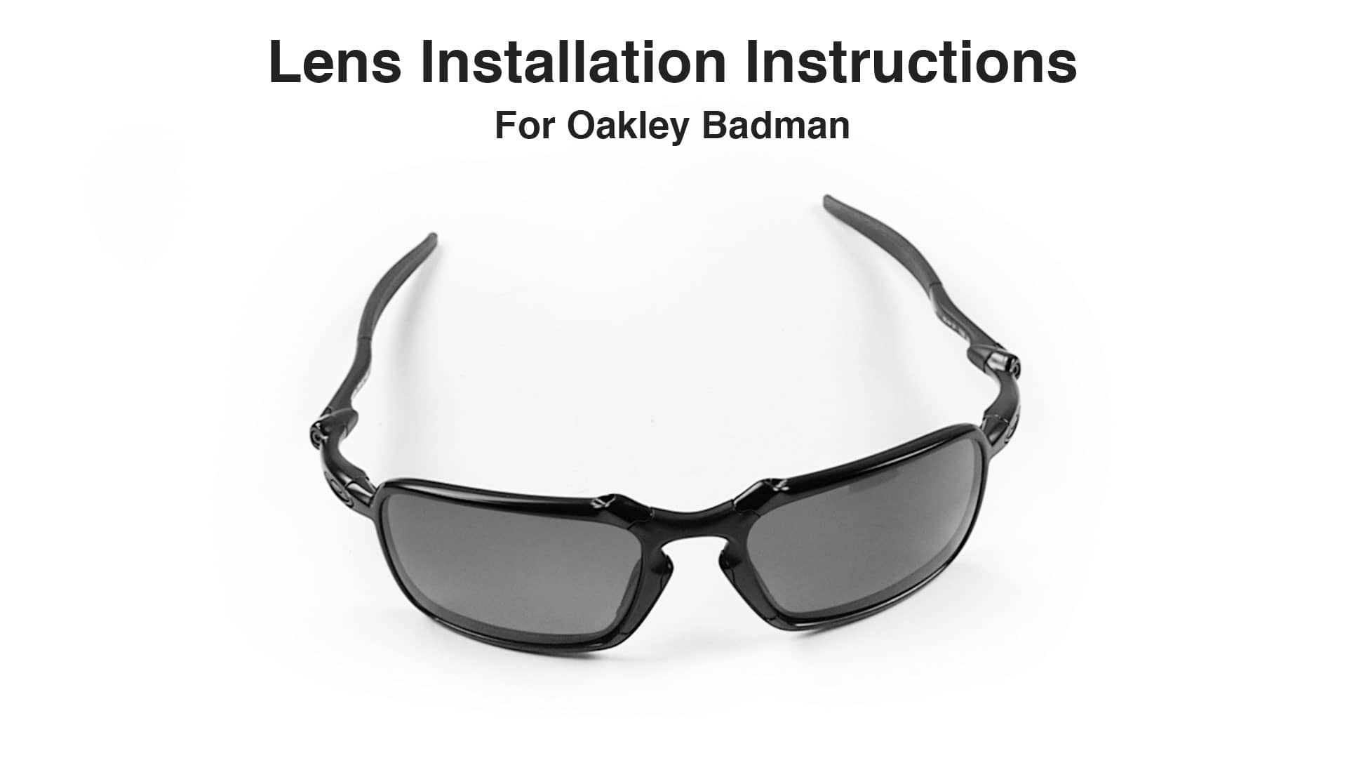 Oakley Badman Lens Replacement & Installation Instructions on Vimeo