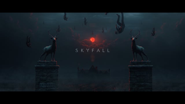 Homage to "Skyfall" title sequence