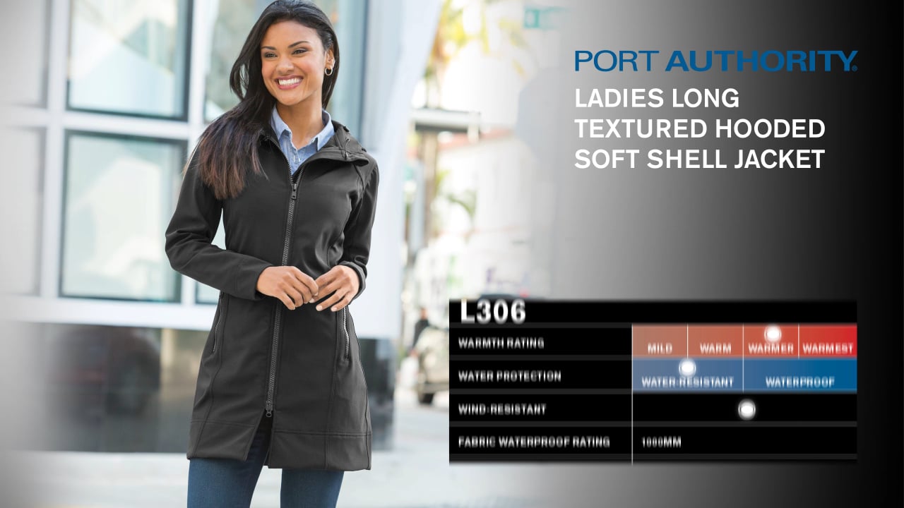 Port authority textured hooded soft shell jacket best sale