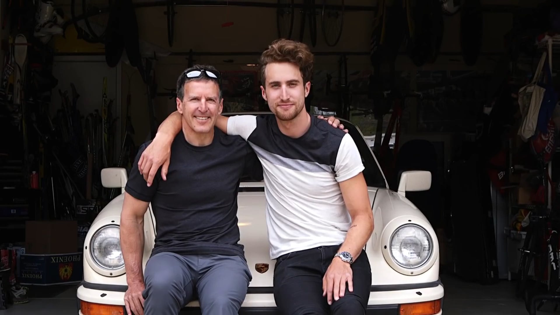 Cyclists Taylor + Davis Phinney