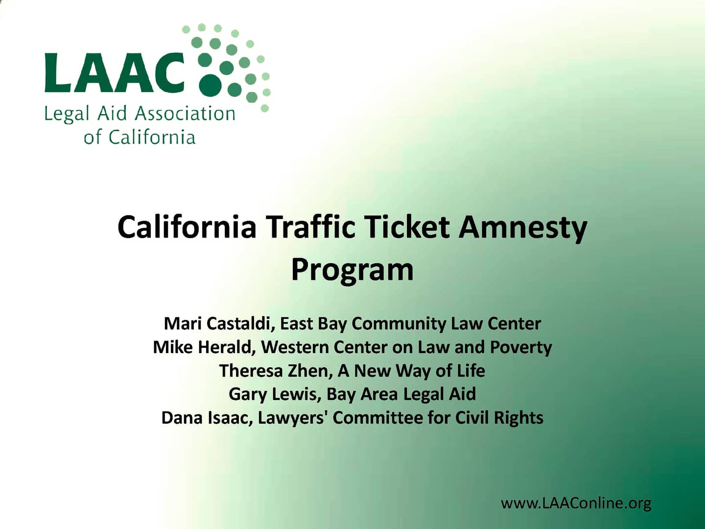 LAAC California Traffic Ticket Amnesty Program on Vimeo