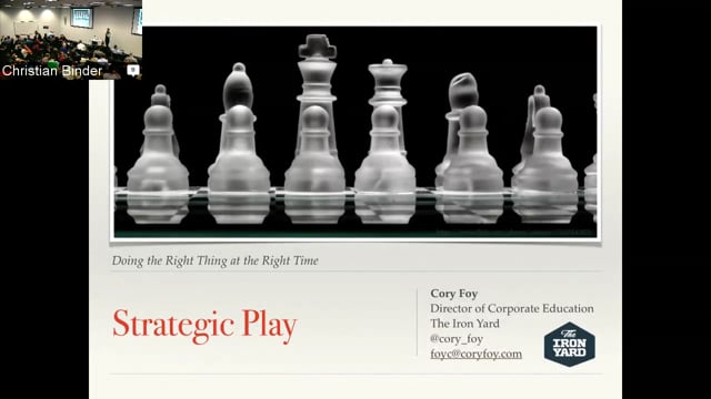 Strategic Play – Doing the Right Thing at the Right Time