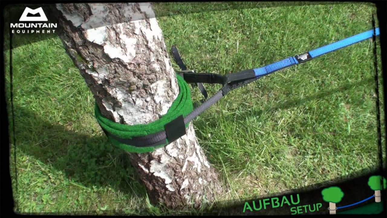 Mountain Equipment Slackline Aufbau on Vimeo