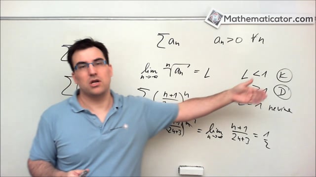 14. Řady s nezápornými členy - Odmocninové kritérium - Jak na to