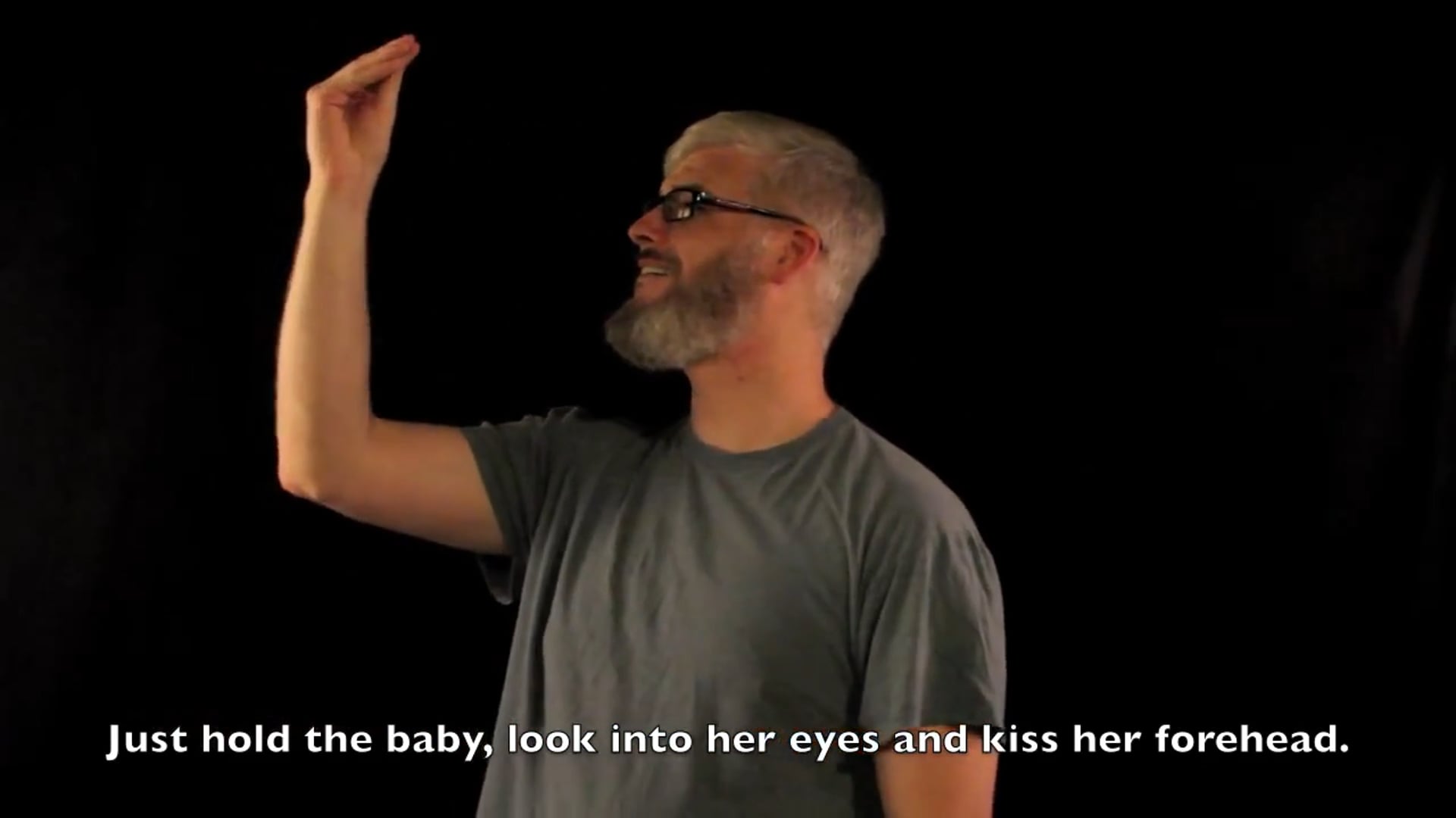 Kissing my child's forehead (ASL Poem)