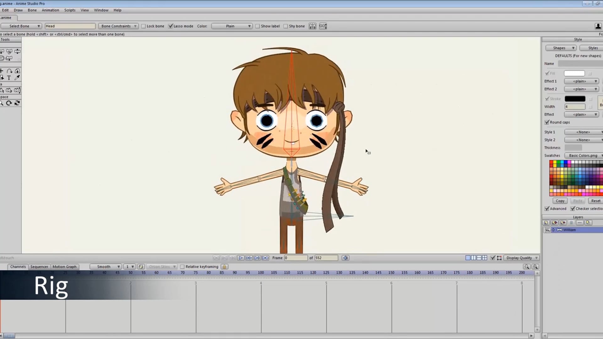 Character Rig Demo - Anime Studio Pro