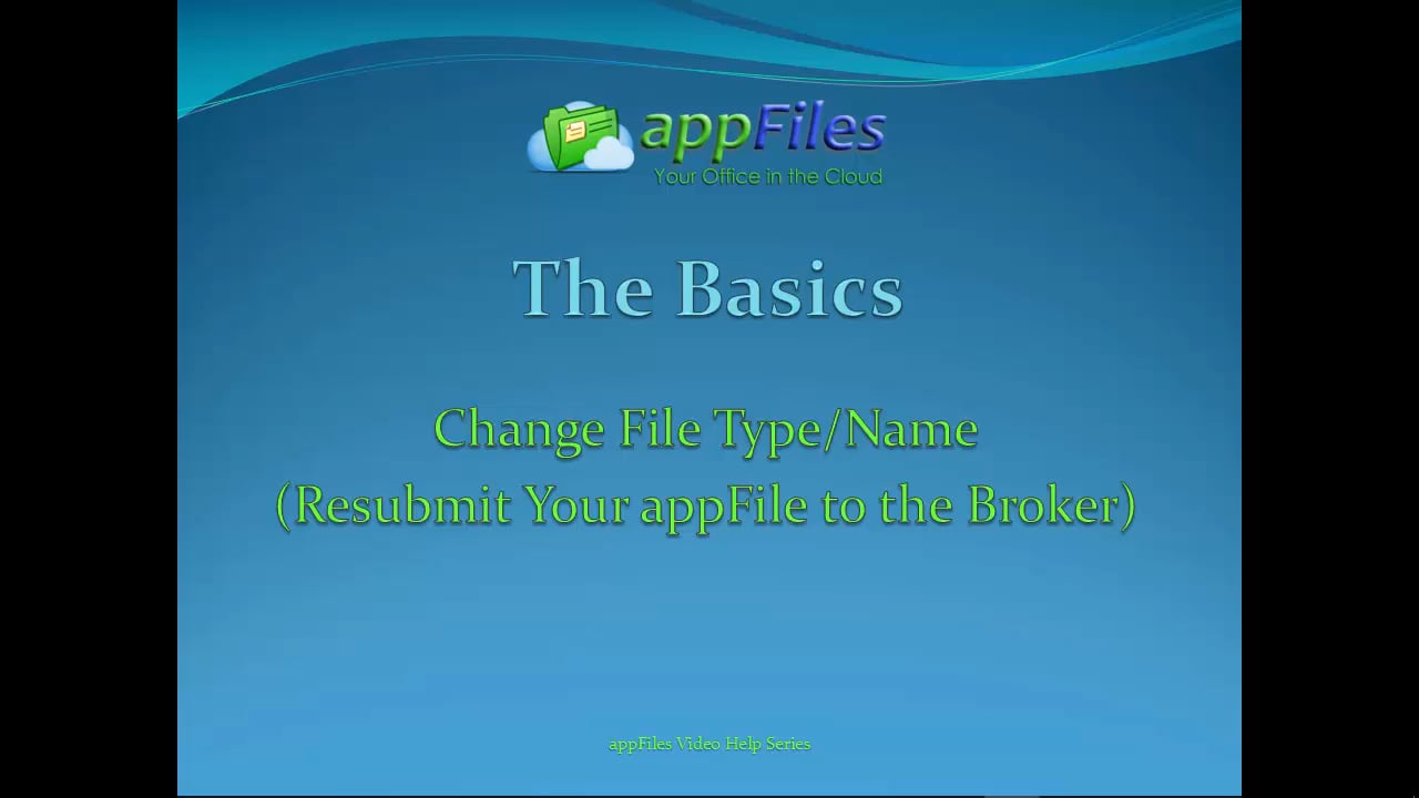 Change file type name resubmit to the broker on vimeo