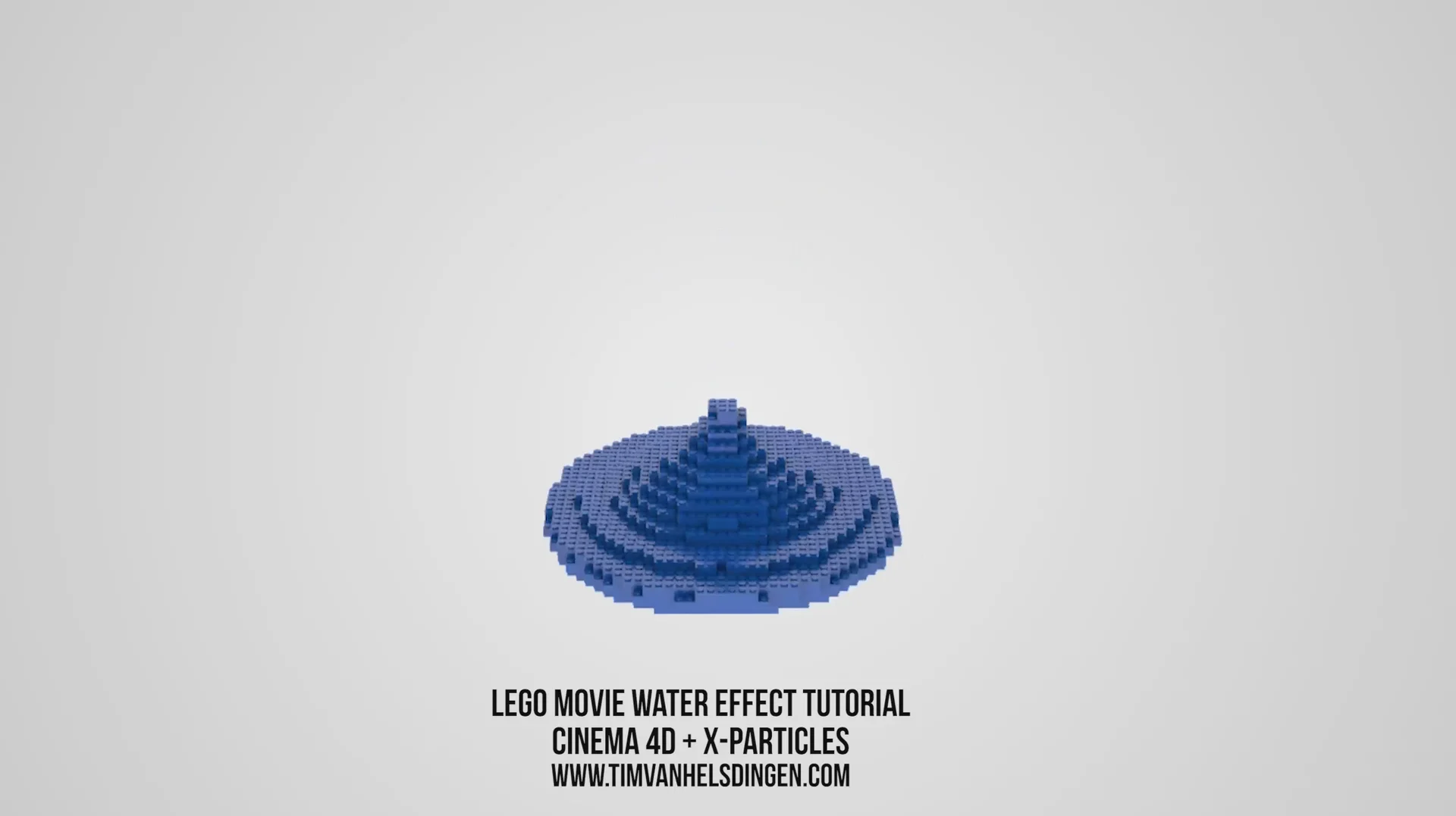 Tutorial Lego movie style water simulation C4D X particles