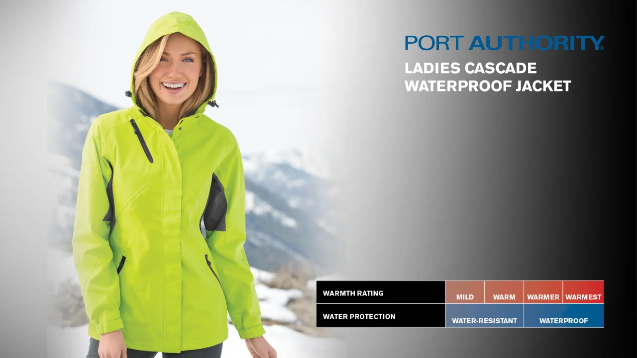 L322 - Port Authority® Ladies Cascade Waterproof Jacket. on Vimeo