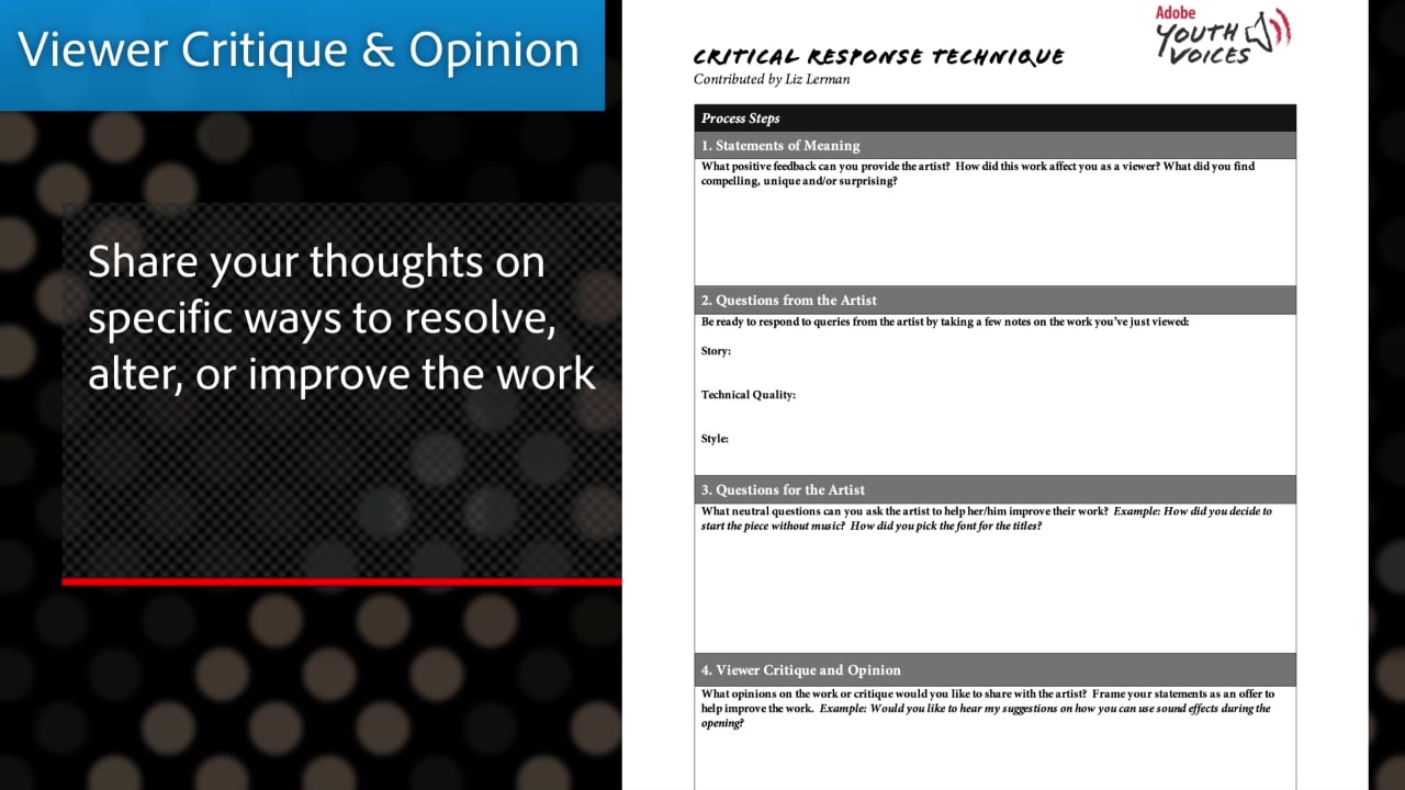 Critical Response Video Tutorial on Vimeo