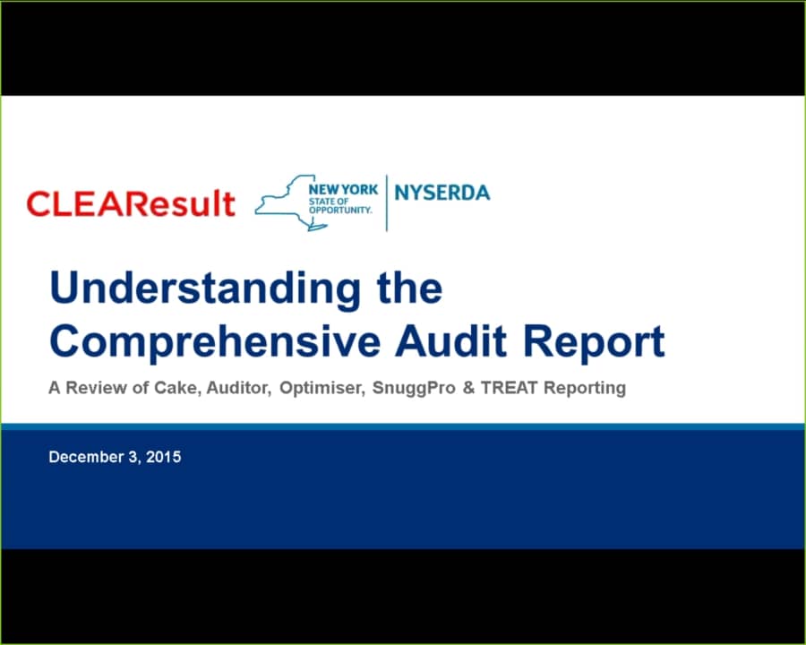 Understanding the Comprehensive Audit Report Webinar | December 3, 2015 ...