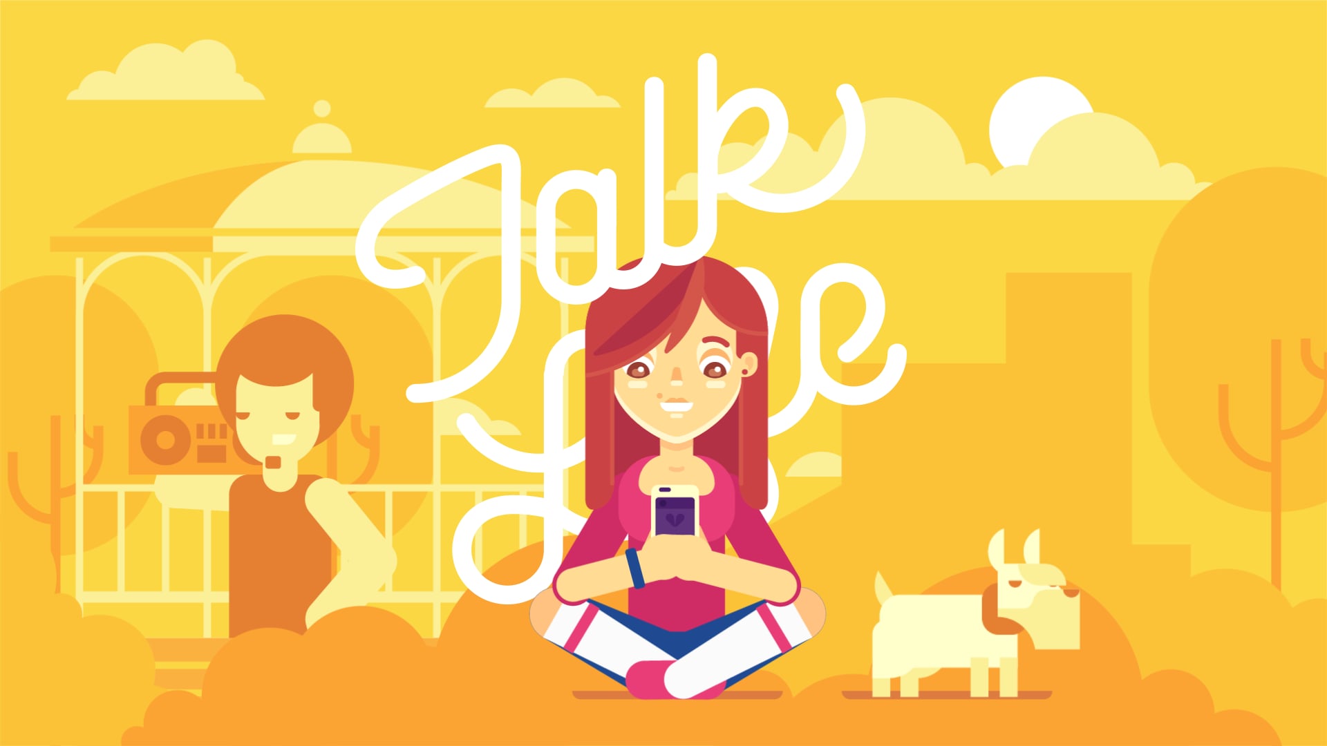 Talking lives. Talk me Life. Safe place animated 3d.