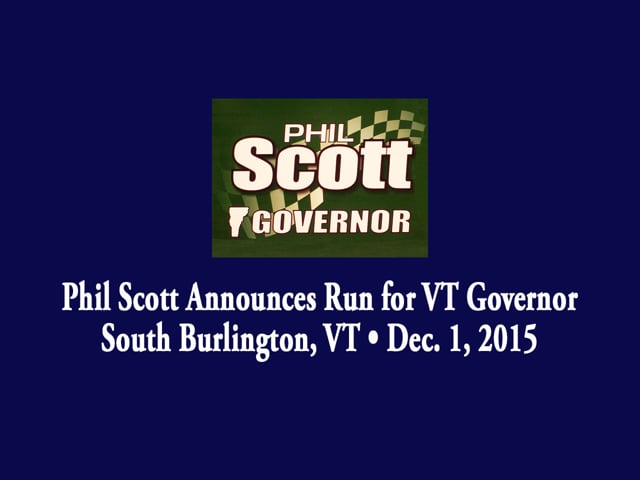 Phil Scott Announces Run for VT Governor
