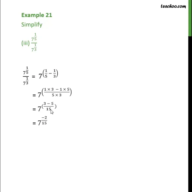 Example 7 - Simplify (i) {(1/3)^(−2) − (1/2)^(−3) } ÷ (1/4)^(−2)