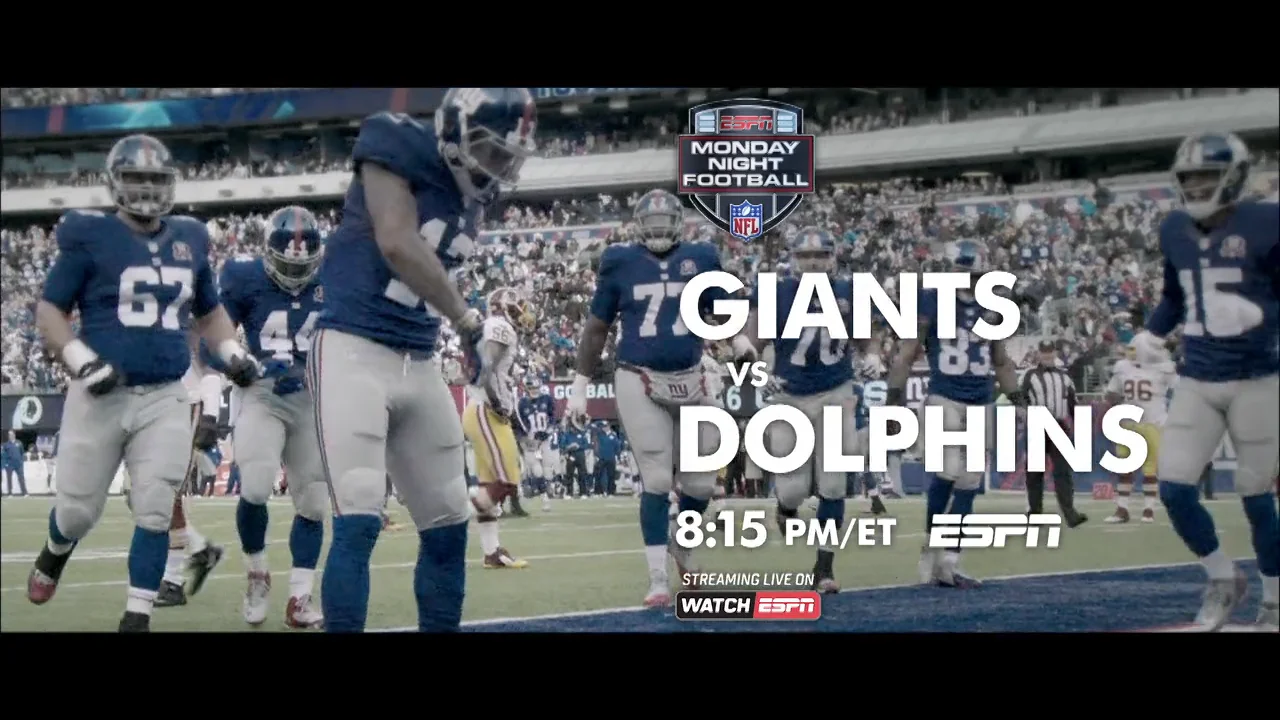 ESPN Monday Night Football - Giants vs. Dolphins on Vimeo