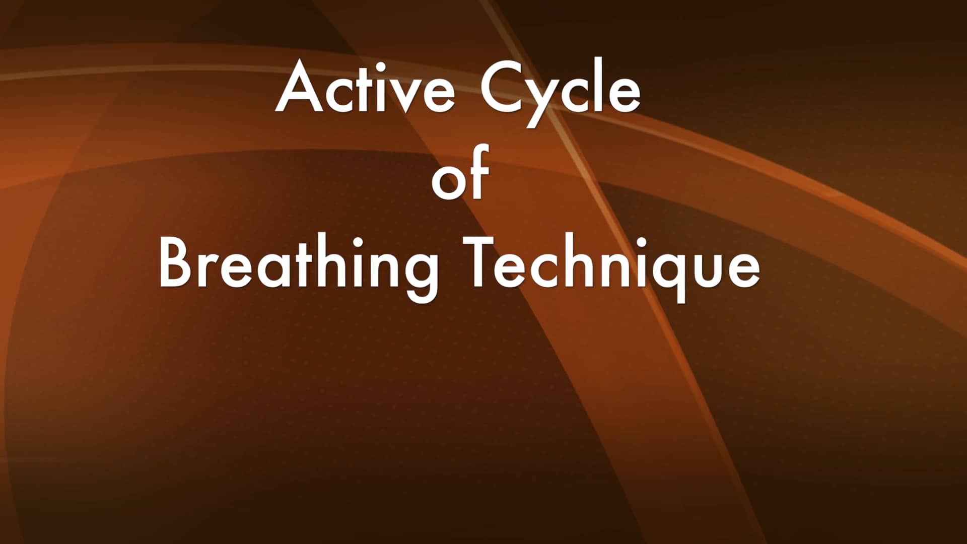 Active Cycle of Breathing Technique on Vimeo