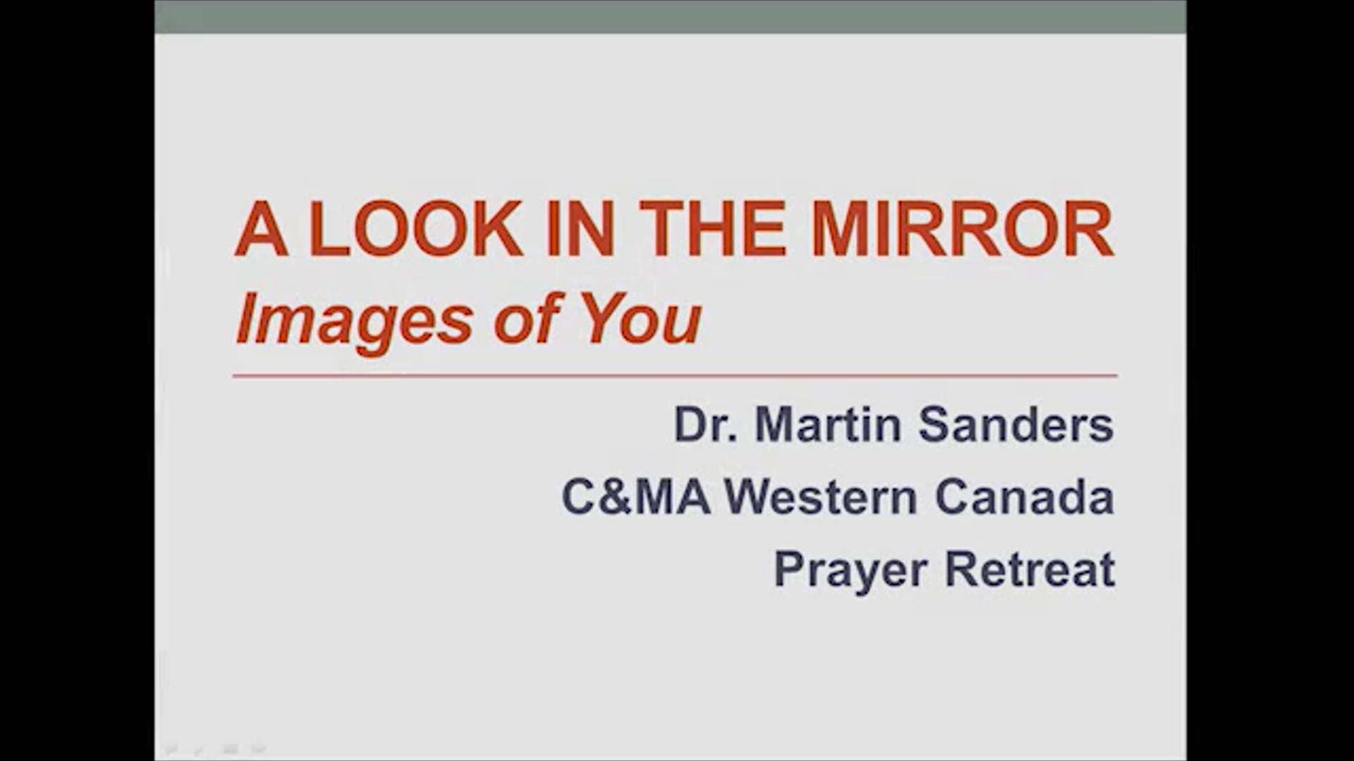 Martin Sanders A Look In The Mirror