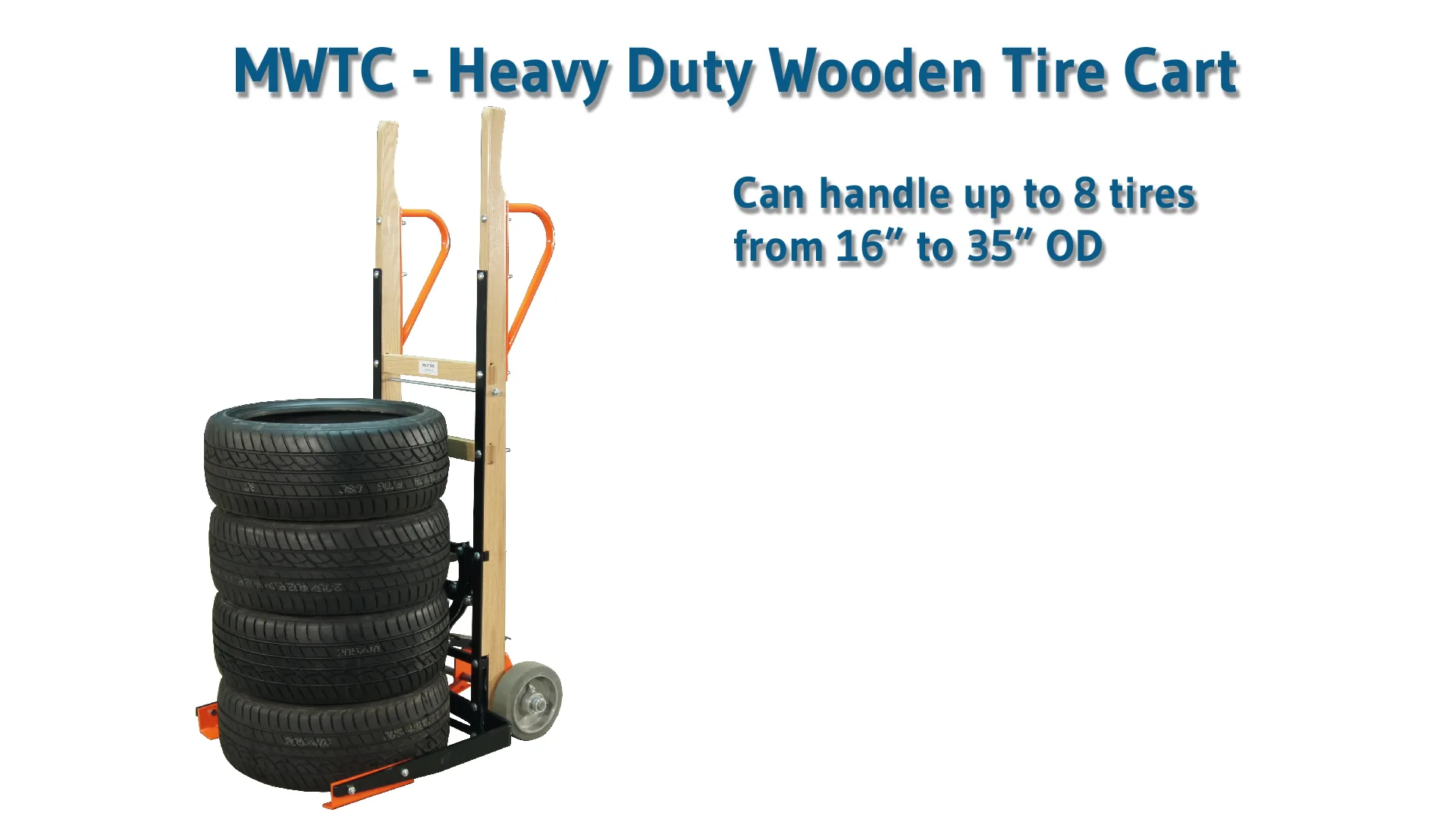 Martins Industries MWTC Wooden Tire Cart - Tire Dolly