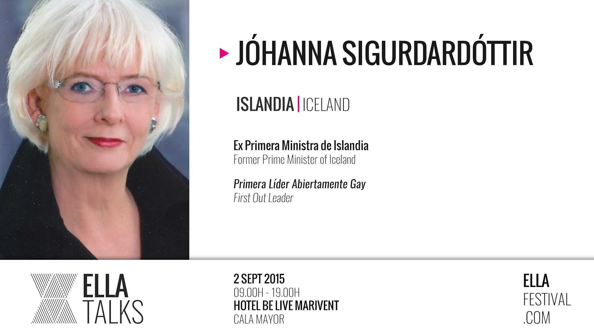 ELLA TALKS 2015 JÓHANNA SIGURDARDÓTTIR (ENG)