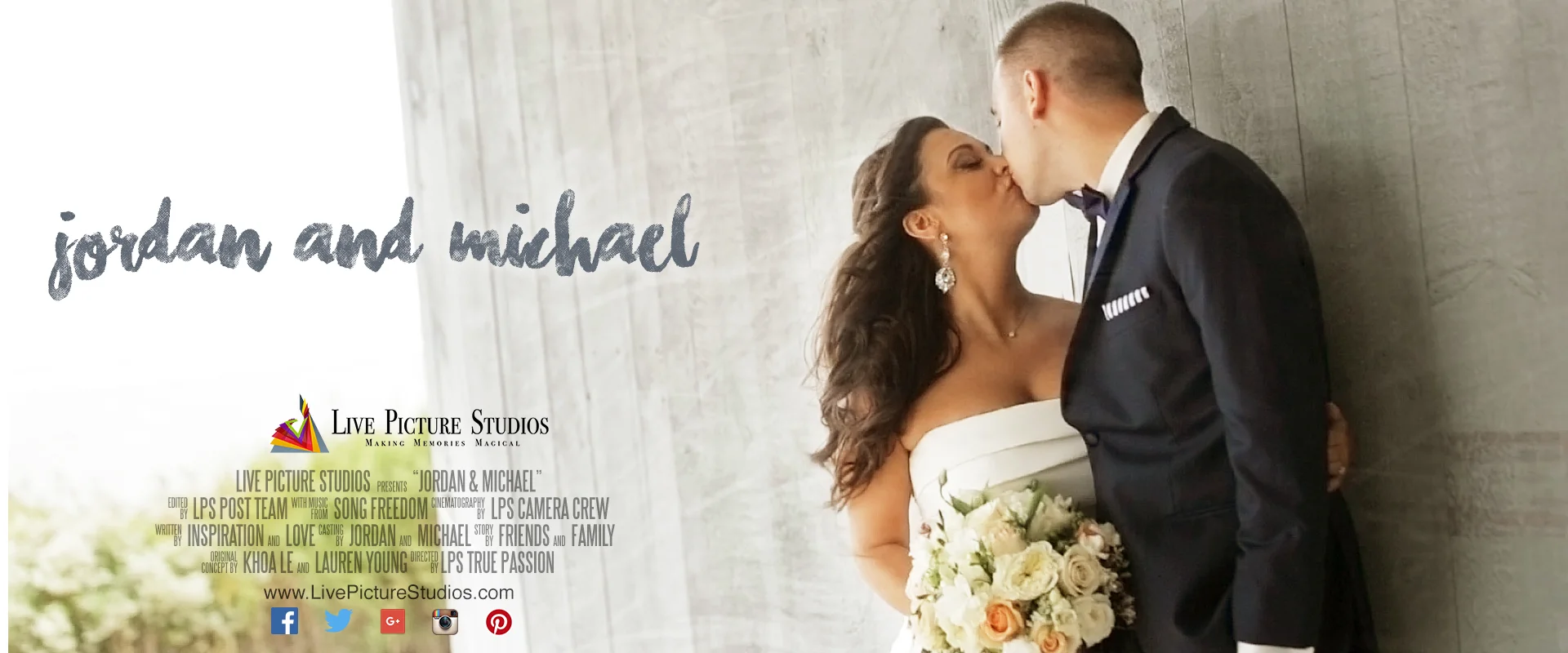 Jordan and Michael Wedding Highlight at Bonnet Island Estate, NJ, image size:1920x800