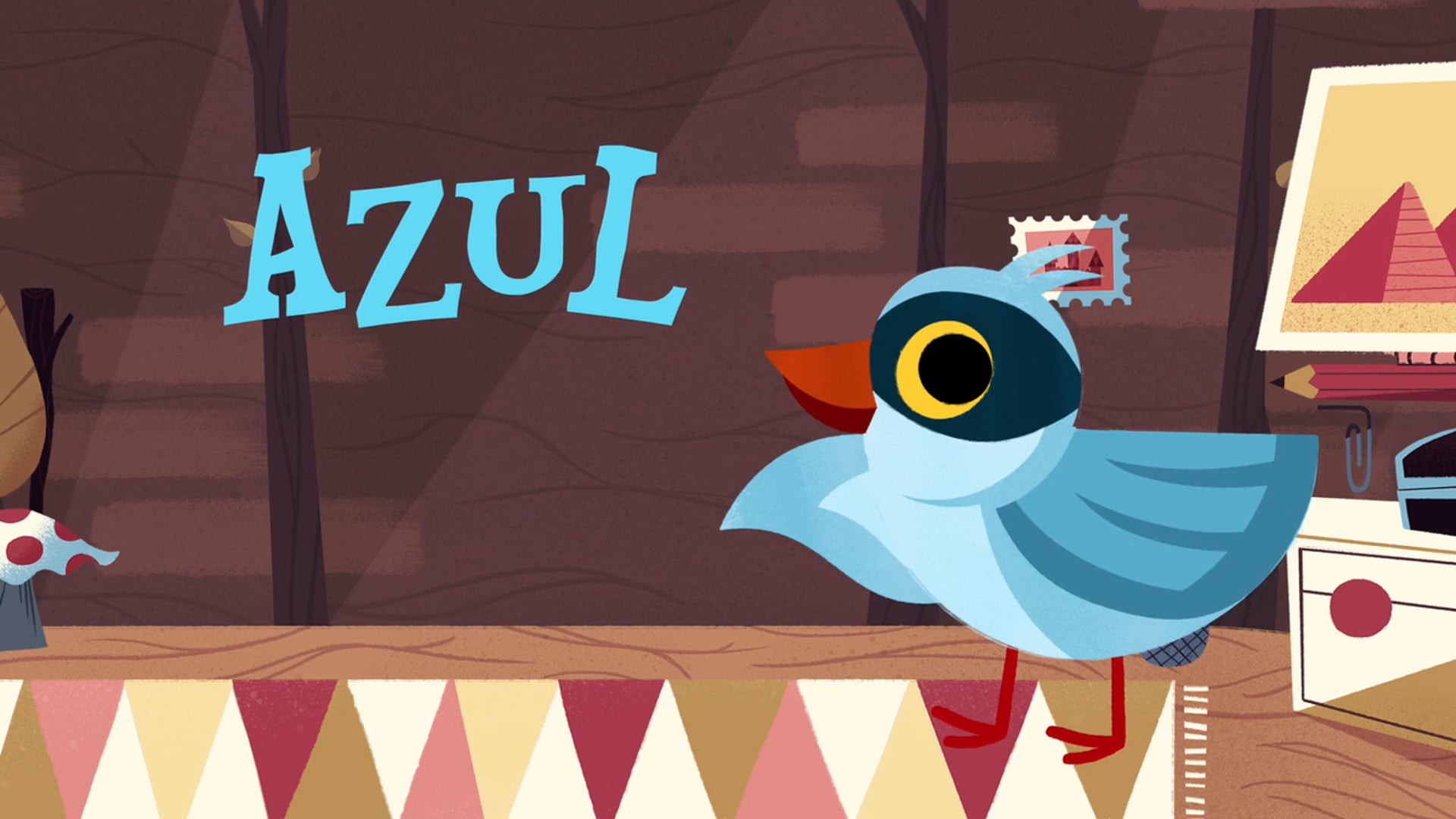 "Wazoh" in Disney's Words with Wazoh "Azul"