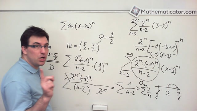 32. Mocninné řady - Obor konvergence - procvičení 1