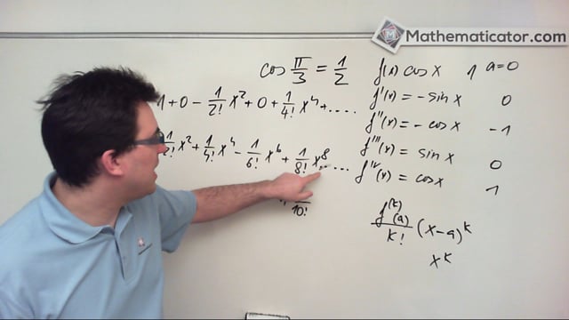 43. Mocninné řady - Taylorova řada 7 - Odhad hodnoty funkce cosinus