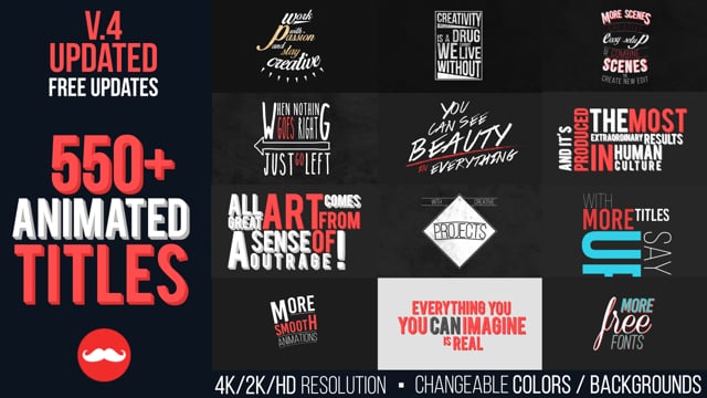 4K Animated Titles Pack, After effects Templates on Behance
