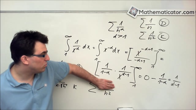 17. Řady s nezápornými členy - Integrální kritérium 2 - 1 lomeno n na alfa