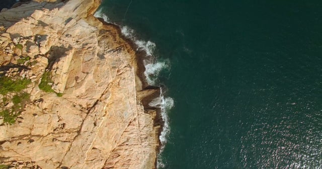 Cliff, Island, Aerial View, Nature