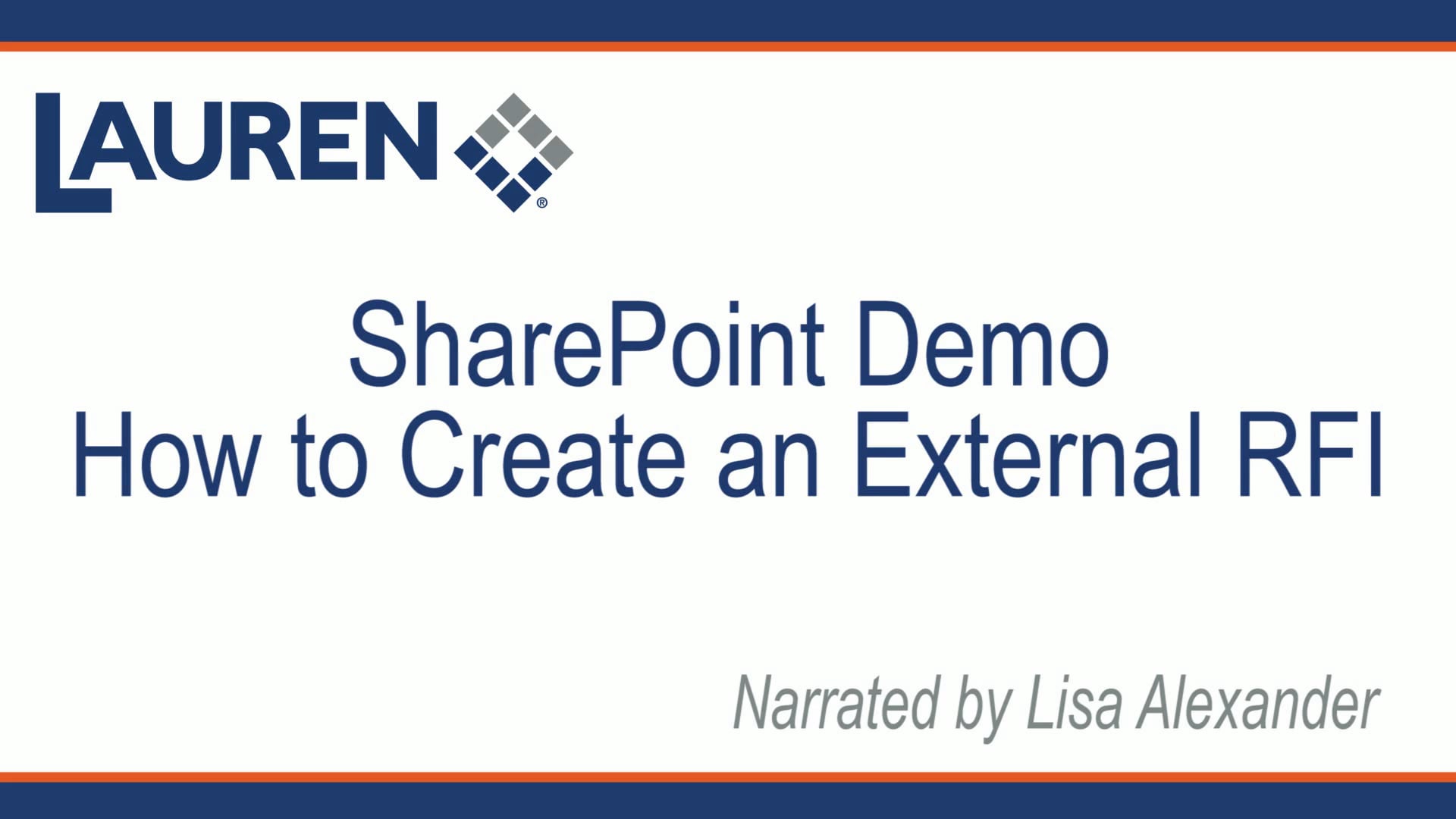 SharePoint Demo - How to Create an External RFI on Vimeo