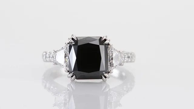 Certified black diamond hot sale engagement rings