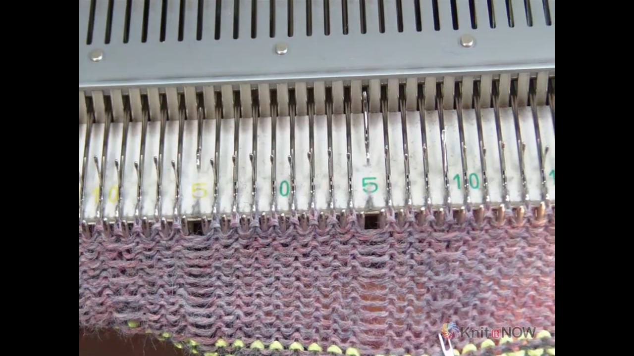 Pleated Pocket Part 1 Machine Knitting Tutorial