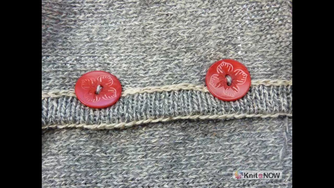 Button Band Finishes Machine Knitting Tutorial