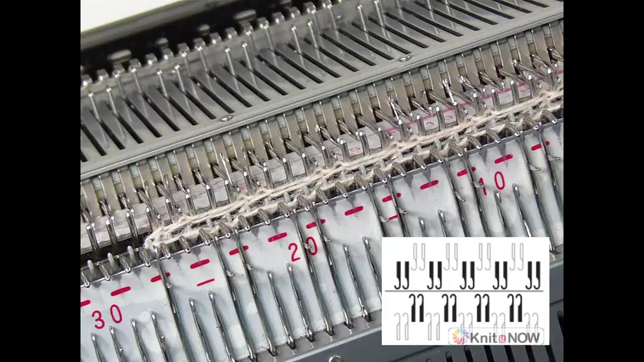 2x2 Ribbing Cast On Machine Knitting Tutorial