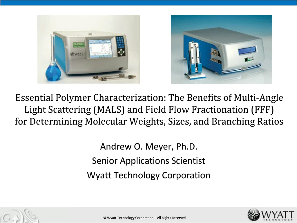 Essential Polymer Characterization with Light Scattering and FFF on Vimeo