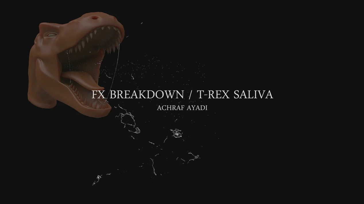 FX Breakdown T REX Saliva Houdini Setup