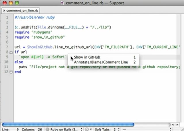 TextMate + GitHub - How To Comment/discuss On A Line Via GitHub On Vimeo