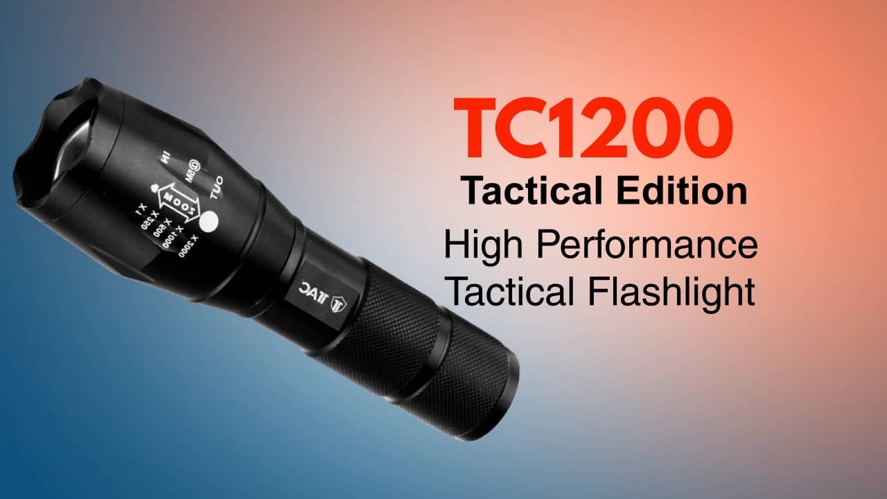 1TAC TC1200 Tactical Flashlight on Vimeo