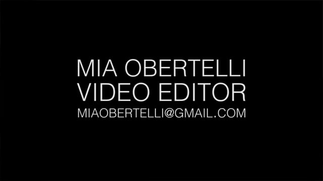 Mia Obertelli Editor Showreel 2016