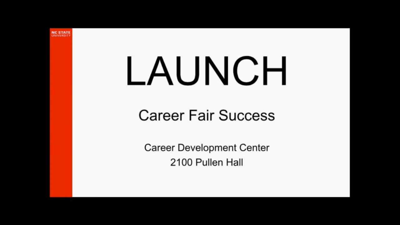 LAUNCH Series - Preparing for Career Fairs on Vimeo