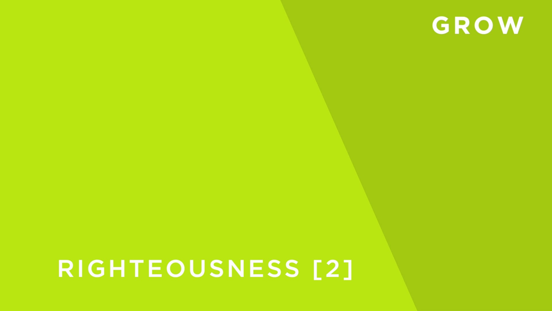 Righteousness [2]