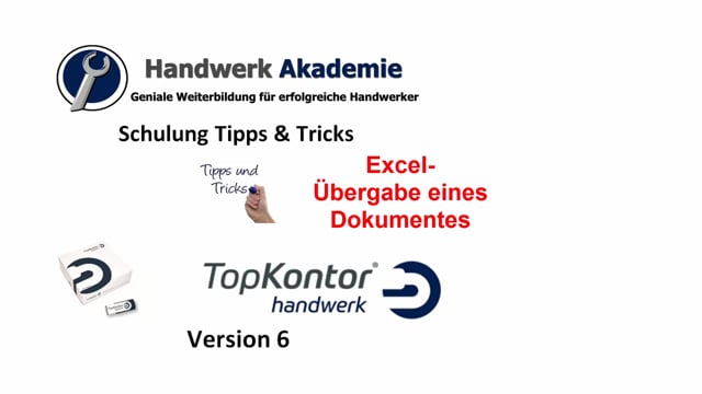 Übergabe eines Dokumentes nach Microsoft Excel