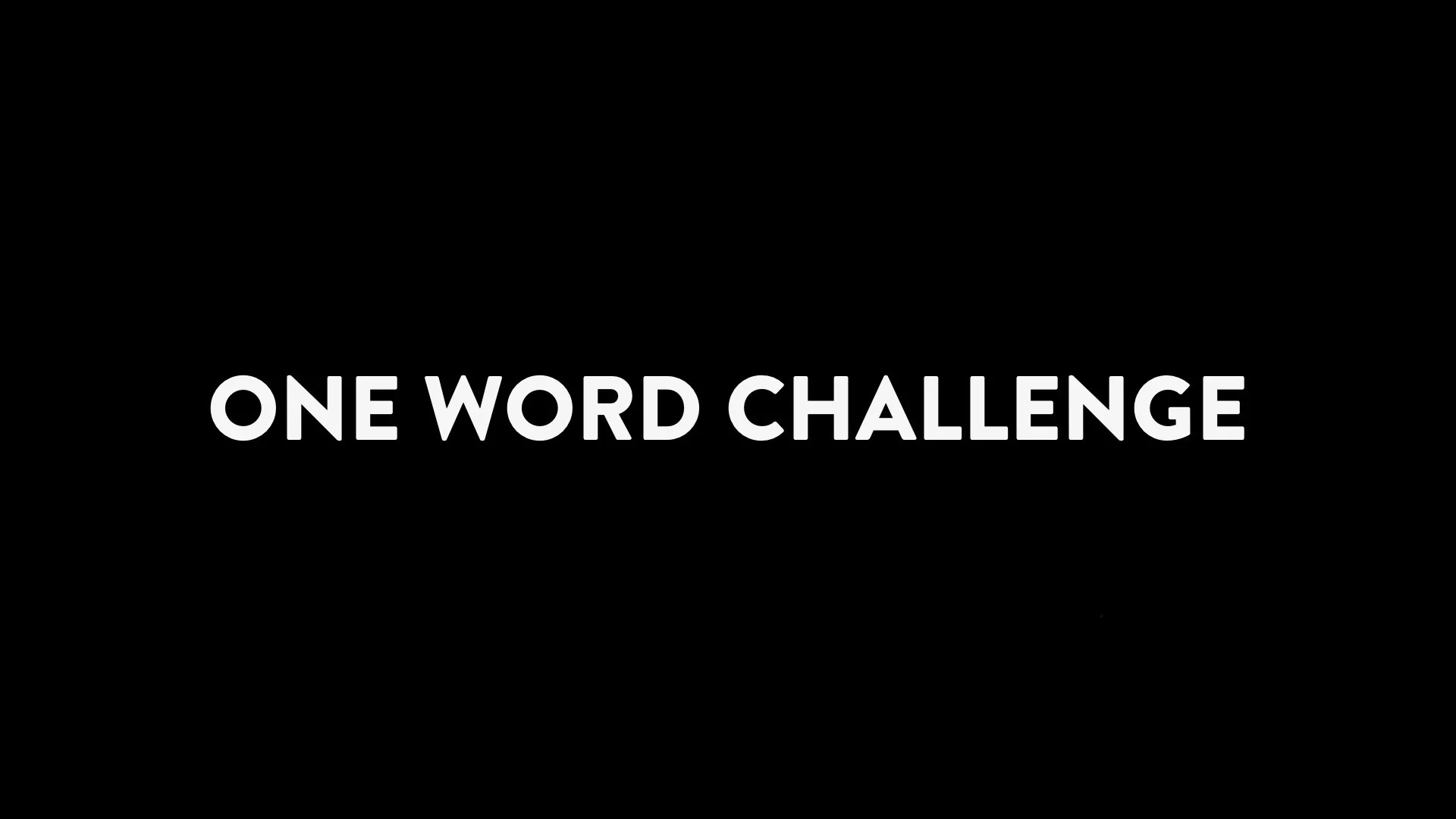 One Word Challenge on Vimeo